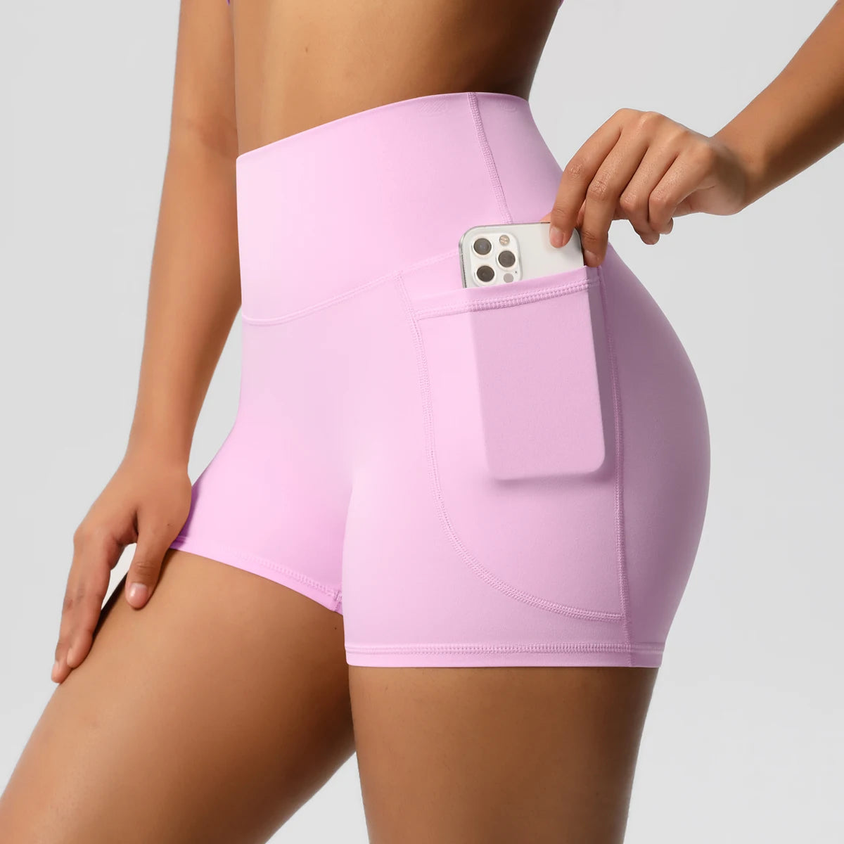 Short cycliste Ritual Souffle - Pink, poche telephone